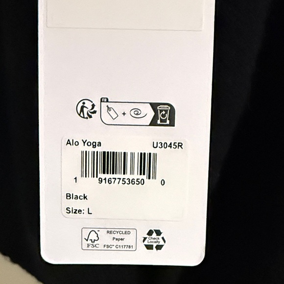 Alo Yoga New Class Cashmere Crewneck Sweater – NWT – Black – Size L - Picture 4 of 6